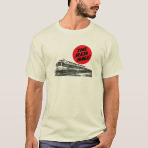 T-shirt Train rapide de boule rouge de chemin de fer