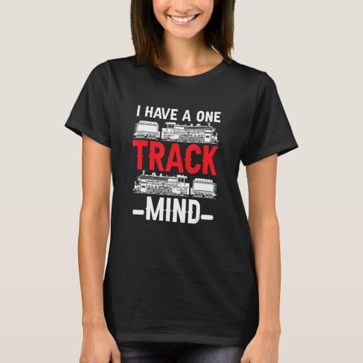 T-shirt Train Retro Engine Model Railroad J'Ai Un Tra One (Devant)