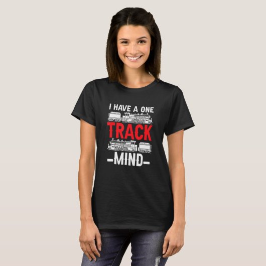 T-shirt Train Retro Engine Model Railroad J'Ai Un Tra One (Devant entier)