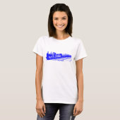 T-shirt Train vintage - Bleu (Devant entier)