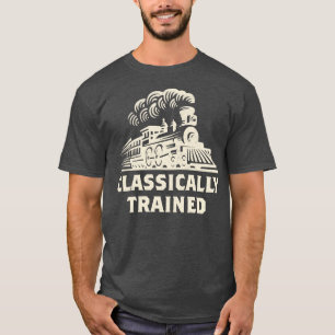 T-shirt Train Vintage classique
