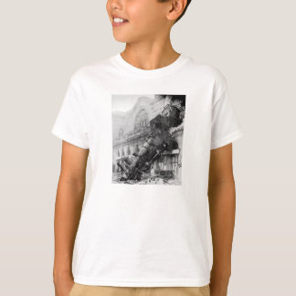 T-shirt Train Wreck ! Locomotive à vapeur vintage