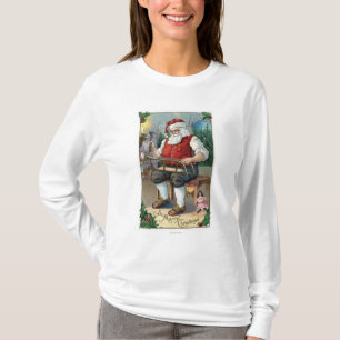 T-shirt Traîneau de bâtiment de GreetingSanta de Noël
