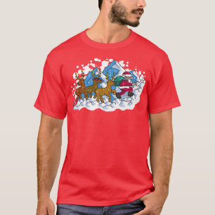 T-shirt Traîneau Nez Rouge Renne Noël Christmas Santa