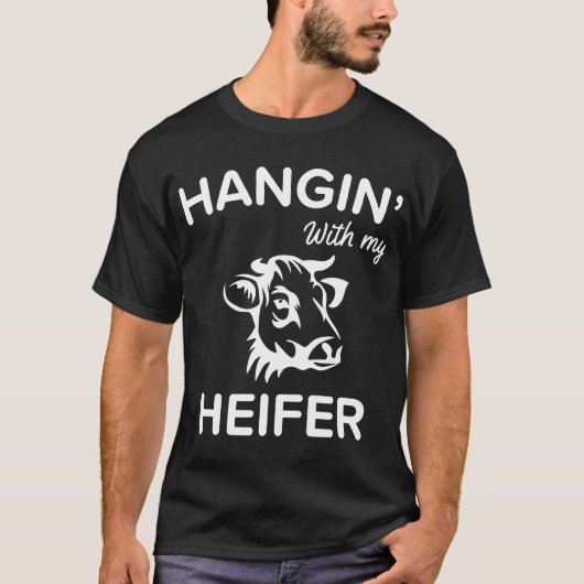 T-shirt Traîner avec ma génisse vache (Devant)