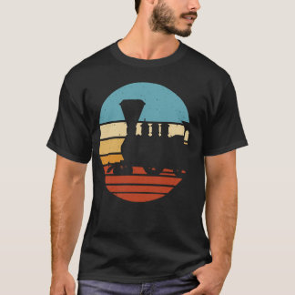 T-shirt Trains Locomotive Train Vintage Sunset 1