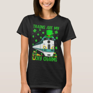 T-shirt Trains sont mes charmes chanceux Train St. Patrick