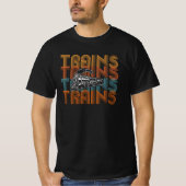 T-shirt Trains Trains Repeated (Devant)