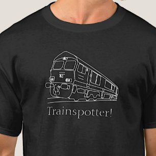 T-shirt Trainspotter Train Spotter Railfan UK Railway