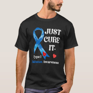 T-shirt Traite-le simplement Bleu ruban Type 1 Sensibilisa