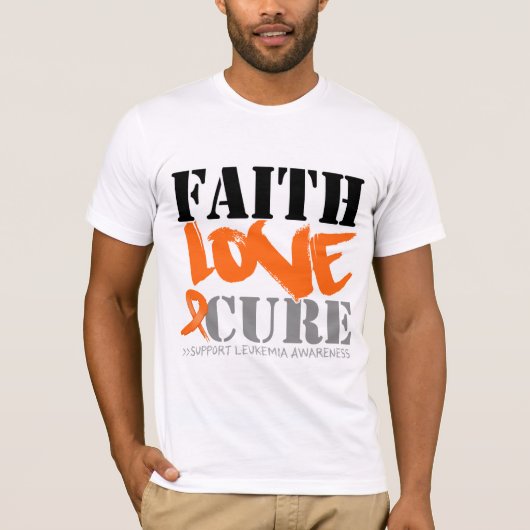 T-shirt Traitement d'amour de foi de leucémie (Devant)