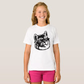 T-shirt Traiter Avec Il Lunettes Mème Chat (Devant entier)