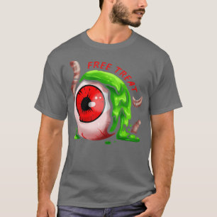 T-shirt Traitez Gratuitement Big Eyeball Green Slime Earth
