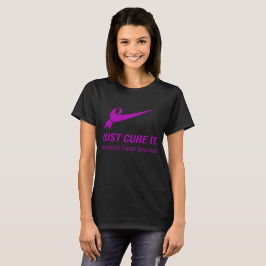 T-shirt Traitez-la simplement Sensibilisation au cancer pa (Devant entier)