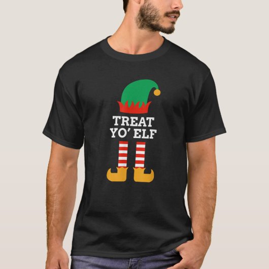 T-shirt Traitez Yo Elf Noël Noël Noël Noël Noël Fanny Pun  (Devant)