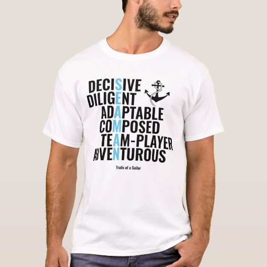 T-shirt Traits d'un marin (Devant)