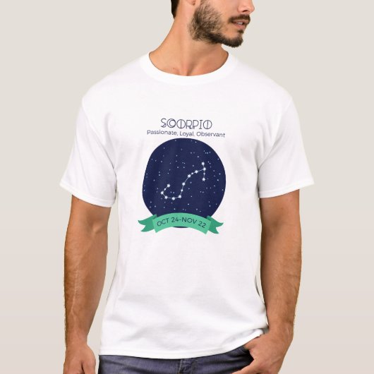 T-shirt Traits Scorpio (Devant)