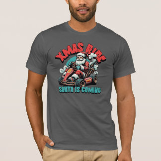 T-shirt Trajet de Noël : le Père Noël arrive