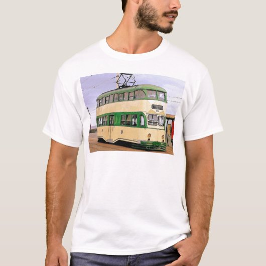 T-shirt Tram de Blackpool (Devant)