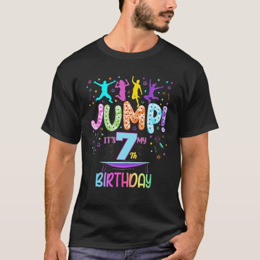 T-shirt Trampoline Bounce Anniversaire Fille Jumping Matc (Devant)