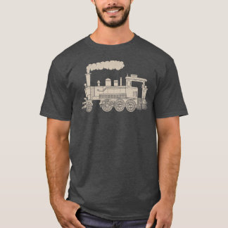 T-shirt Tramway à vapeur Locomotive Retro