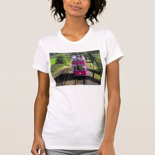 T-shirt Tramway rose au passage (Devant)
