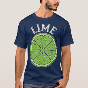 T-shirt Tranche de citron vert vintage fruit citrique véga