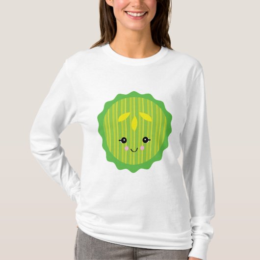 T-shirt tranche de cornichon kawaii (Devant)