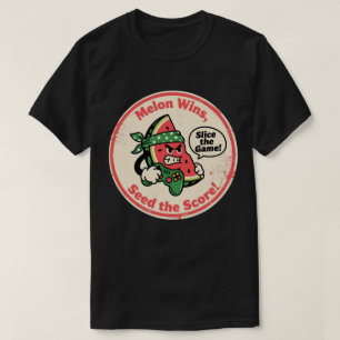 T-shirt Tranche de pastèque de style vintage avec manette