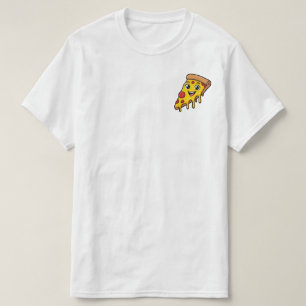 T-shirt Tranche de pizza drôle et heureuse avec fromage ex