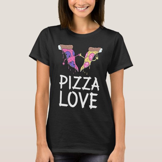 T-shirt Tranche de pizza Pizza (Devant)
