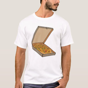 T-shirt Tranche de Pop Art Boîte à Pizza
