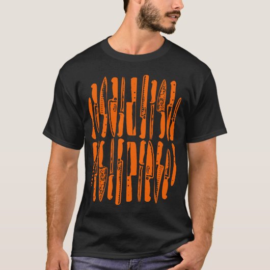T-shirt Tranché et épicé - Orange sur foncé (Devant)