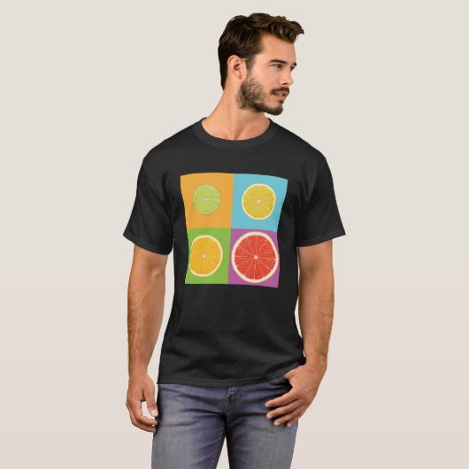 T-shirt Tranches d'agrumes de citron citron citron citron (Devant entier)