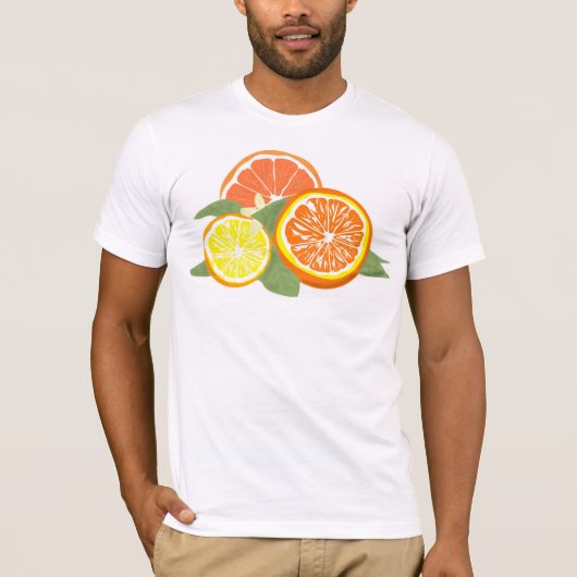T-shirt Tranches de Citron Orange Frais (Devant)