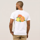 T-shirt Tranches de Citron Orange Frais (Dos entier)