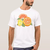 T-shirt Tranches de Citron Orange Frais (Devant)