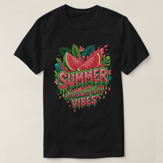 T-shirt Tranches de pastèque - ambiance pastèque estivale (Design devant)