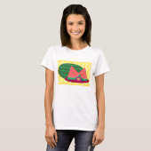 T-shirt Tranches de pastèque estivales et fleur tropicale (Devant entier)