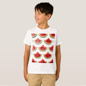 T-shirt Tranches de pastèque souriantes pour l'été (Devant entier)
