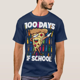 T-shirt Tranches de pizza au pepperoni Dabbing 100 jours d