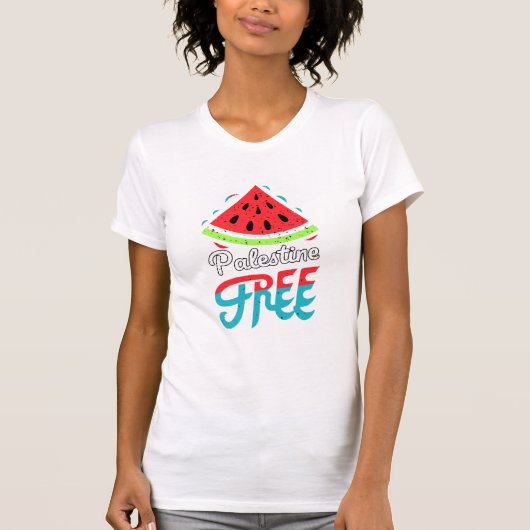 T-shirt Tranches paisibles Watermelon Free Palestine - Sou (Devant)