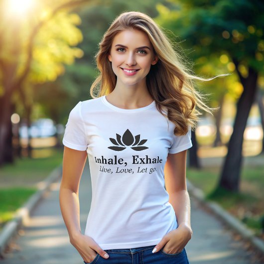 T-shirt Tranquil Lotus : Inhale, Exhale Inspiration Femmes