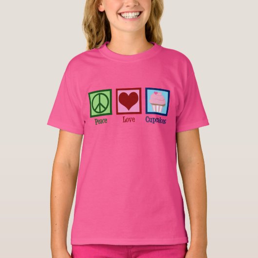 T-shirt Tranquille Loisirs Cupcakes Pink Kids (Devant)