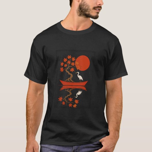 T-shirt Tranquillité dans les eaux d'automne (Devant)