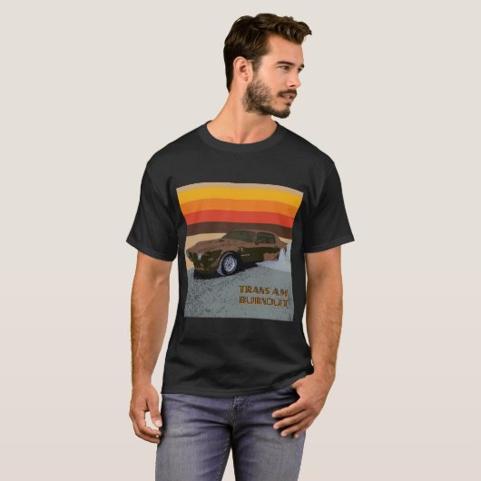 T-shirt Trans Am Burnout foncé (Devant entier)
