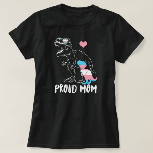T-shirt Trans Fière Maman Dinosaure Rex Fierté transgenre (Design devant)