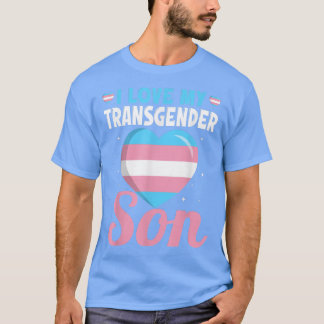 T-shirt Trans Fierté Maman Papa J'Aime Mon Fils Transgenre