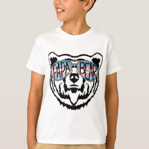 T-shirt Trans Papa ours Fier Papa Ally Transgenre Arc-en-c
