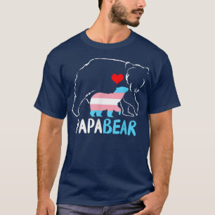 T-shirt Trans Papa Ours Fier Papa Arc-en-ciel Transgenre F